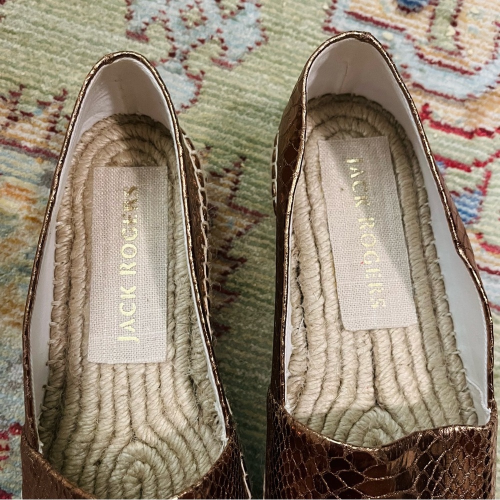Jack Rogers Metallic Bronze Espadrilles - Picture 2 of 6
